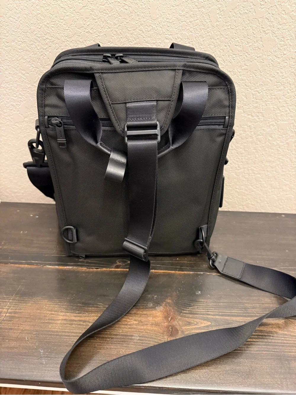 Tumi Black Vertical Laptop Messenger Bag